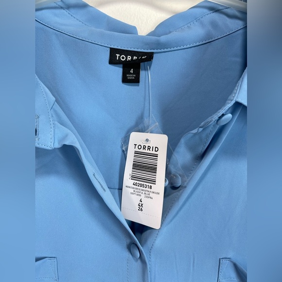 NWT TORRID Madison Button-Front Long Sleeve Shirt Size 4X - Picture 5 of 8